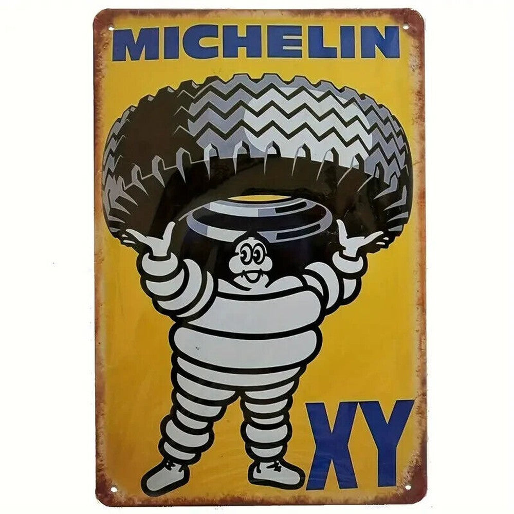 Michelin Man Vintage Novelty metal sign, 12 x 8 Wall Art Home & Garden:Home Décor:Plaques & Signs Style Your Walls